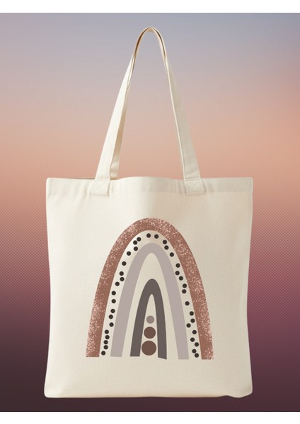 Soyut Tasarım Pamuklu Bez Çanta