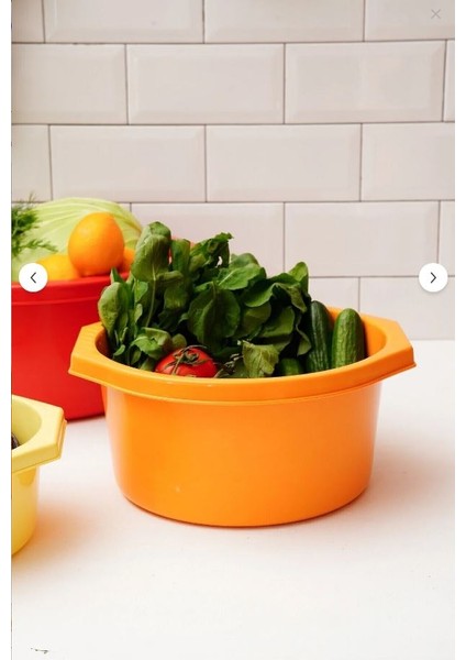 3 Boy Kalın Dayanıklı Plastik Badya Seti – Çok Amaçlı Salata / Yıkama / Saklama / Hazırlık Kabı fiyatları