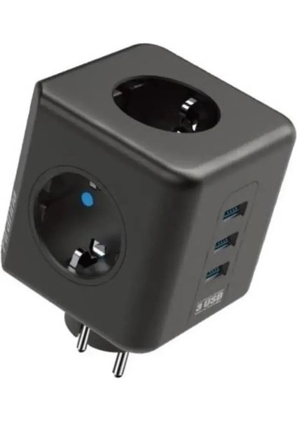 Termal Akım Korumalı Isıya Dayanıklı 3'lü Duvar Tipi Priz 2 x USB 1 x Type C Çıkışlı indirimleri