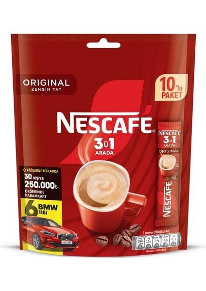 3ü1 Arada Original Granül Kahve 10'lu Paket