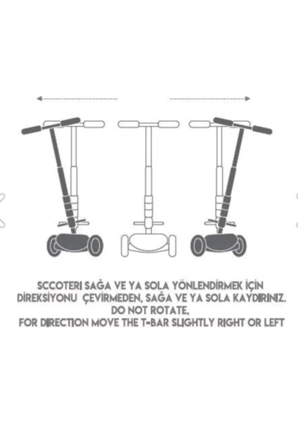 Unisex Luna Elite 3 Tekerlekli Katlanabilir LED Işıklı Scooter fiyatları