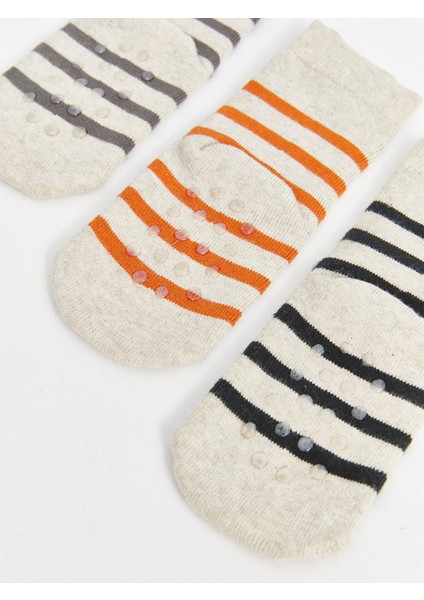 Yeni Sezon Çizgili Erkek Bebek Soket Çorap 3'lü indirimleri