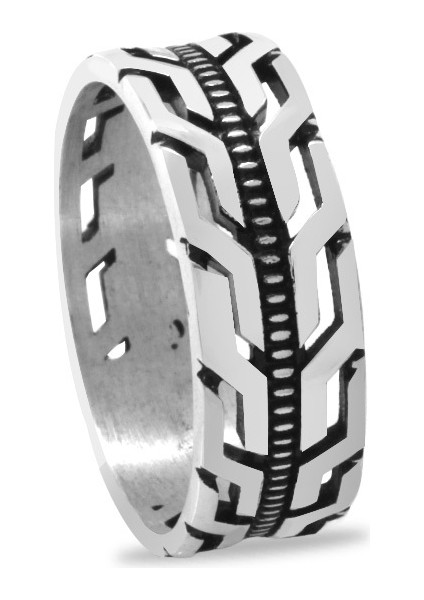 Foxtail Zincir Tasarım 925 Ayar Gümüş Erkek Alyans