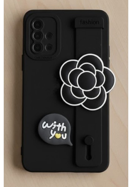 Samsung Galaxy A51 4g Uyumlu Siyah Renk 3D Figürlü Darbe Emici Yumuşak Silikon Kapak