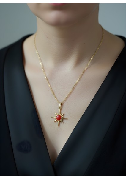 Yıldız Işığı Altın Renk Zincir Kadın Kolye