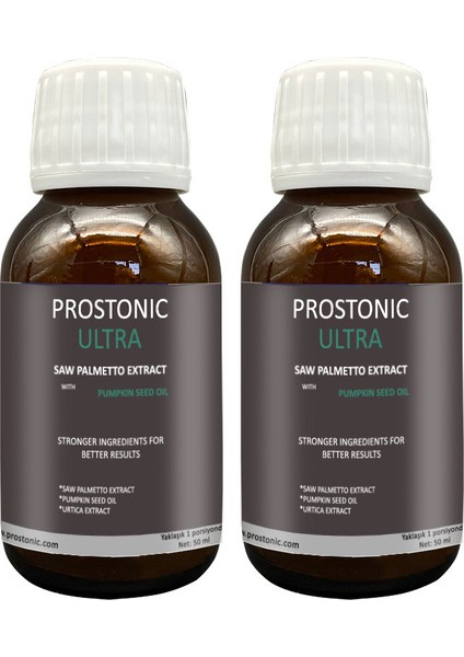 Prostonic Ultra: 2 Adet Erkeklere Sawpalmettolu Kabak Çekirdeği Ekstratlı 50 ml Şurup