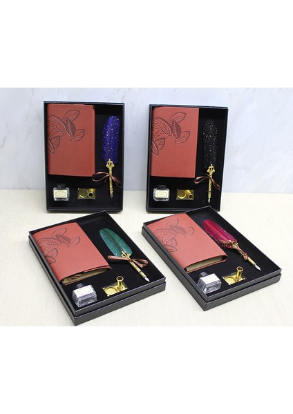 Deri Defterli Divit Hokka Seti Model 2