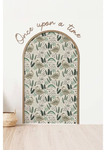 Dinazor Temalı Kreş Çocuk-Bebek Odası Dekoru, Eğlenceli Duvar Stickerı, Renkli ve Dayanıklı Dekoratif Tasarım, Once Upon A Time Yapışkan Yazı, Çerçeve, Kitap Köşesi, Torun Hediyesi, Duvar Canlandıran fiyatları