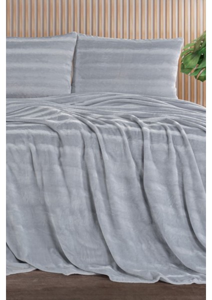 Cozy Tek Kişilik Gri Battaniye Takımı modelleri