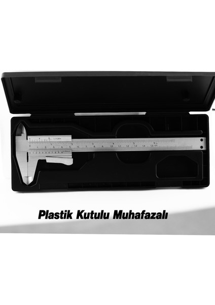 (0.05 Hassasiyet) Kilitli Mekanik Kumpas Monoblok Metal Gövde 150 mm Iç Dış Derinlik Ölçüm Aleti indirimleri