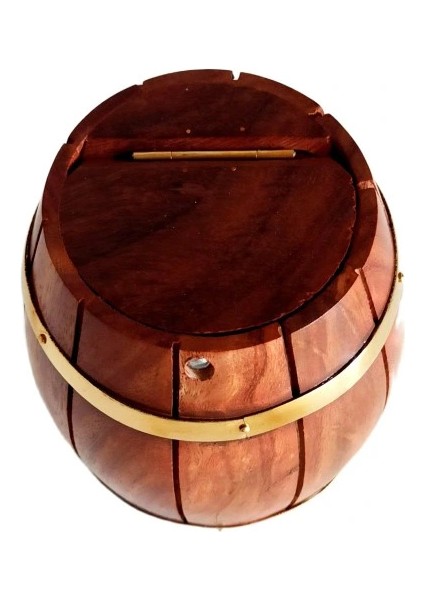 Maun Ağacından Dekoratif Ahşap Fıçı Kumbara fiyatları