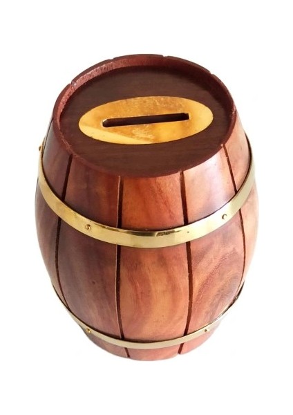 Maun Ağacından Dekoratif Ahşap Fıçı Kumbara modelleri