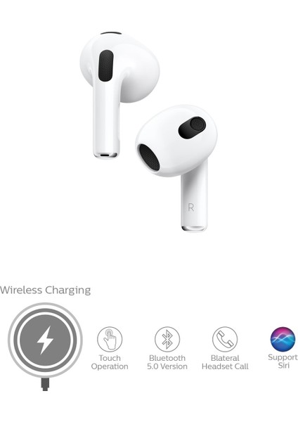 3.nesil Ios ve Androıd Uyumlu Kablosuz Şarj Destekli Kılıf Hediyeli Bluetooth Kulaklık modelleri