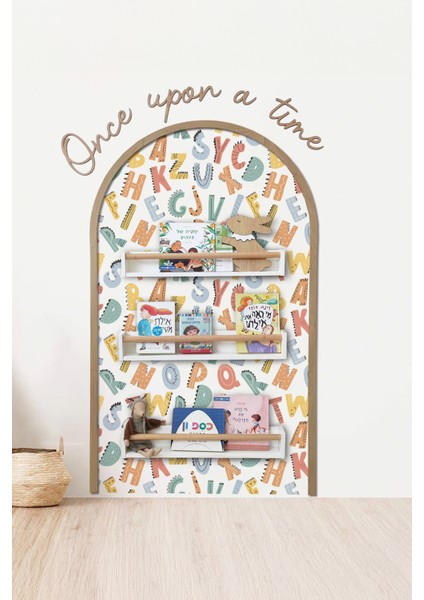 Renkli Harfli Duvar Sticker, Kreş/ Çocuk/Bebek Odası Dekoru, Yapışkan Yazı ve Çerçeve, Dinozor Harfler Içeren Duvar Kağıdı, Torun Hediyesi, Yeni doğan Hediyesi, Yılbaşı Karne Hediyesi