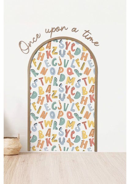 Renkli Harfli Duvar Sticker, Kreş/ Çocuk/Bebek Odası Dekoru, Yapışkan Yazı ve Çerçeve, Dinozor Harfler Içeren Duvar Kağıdı, Torun Hediyesi, Yeni doğan Hediyesi, Yılbaşı Karne Hediyesi fiyatları