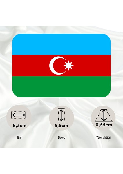Azerbaycan Bayrağı Pleksi Panjur Arması I Universal Vidalı Oto Panjur Süsü I Araba Panjur Süsü fiyatları