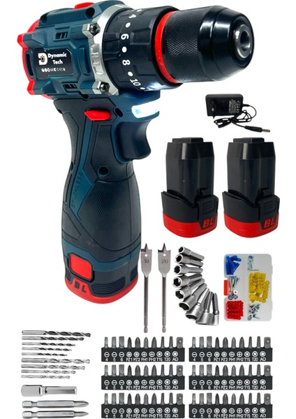 Kömürsüz Darbeli Şarjlı Matkap Lion Armut Batarya Metal Şanzıman Çift Akülü Vidalama Full Setli fırsatları