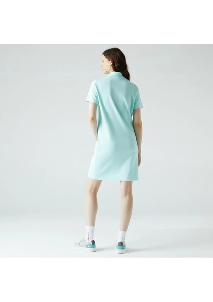 Kadın Regular Fit Kısa Kollu Polo Yaka Açık Yeşil Elbise fiyatları