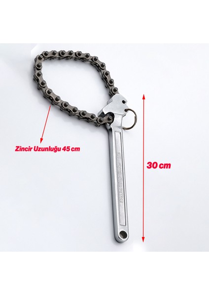 Zincirli Filtre Sökme Anahtarı Dayanıklı Çelik Gövde Yağ ve Su Filtresi Açma Aparatı modelleri