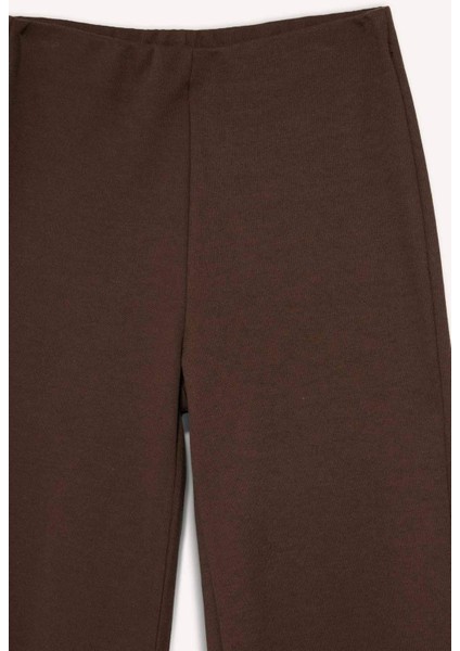 Wide Leg Düz Paça Pike Pantolon