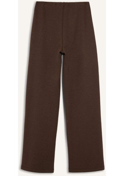 Wide Leg Düz Paça Pike Pantolon