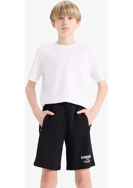 Erkek Çocuk Beli Lastikli Baskılı Şort