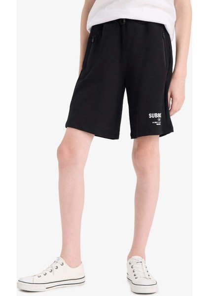 Erkek Çocuk Beli Lastikli Baskılı Şort