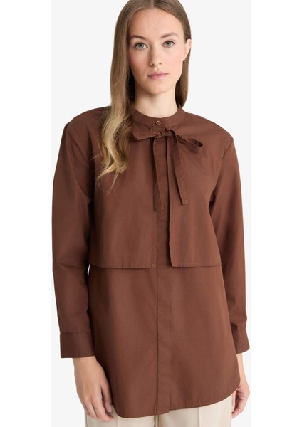 Relax Fit Poplin Uzun Kollu Tunik