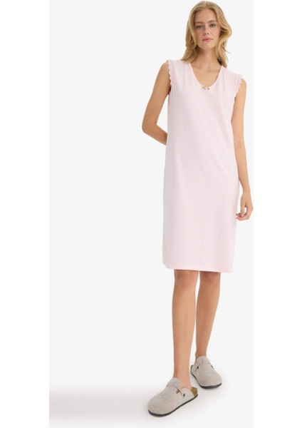 Regular Fit V Yaka Kolsuz Gecelik-Fall in Love F7001AX25AU