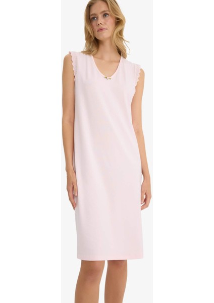 Regular Fit V Yaka Kolsuz Gecelik-Fall in Love F7001AX25AU