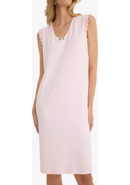 Regular Fit V Yaka Kolsuz Gecelik-Fall in Love F7001AX25AU