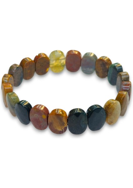 Faset Kesimli Ocean Jasper Bileklik Elastik Yapılı 529-1 fiyatları