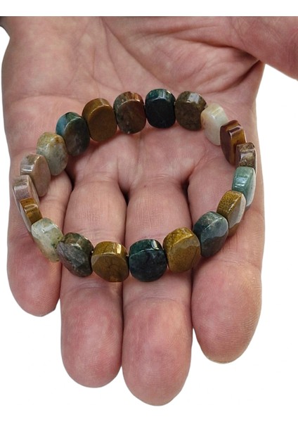 Faset Kesimli Ocean Jasper Bileklik Elastik Yapılı 529-1 modelleri