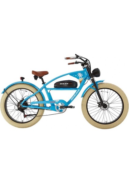 Rıder Elektrikli Bisiklet 46CM Md 26 Jant 7 Vites G.mavi Turuncu