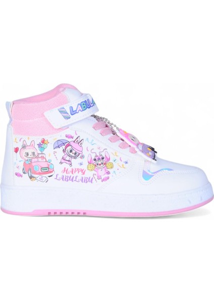 4444 Beyaz Cırtlı Boğazlı Kız Çocuk Spor Ayakkabı fiyatları