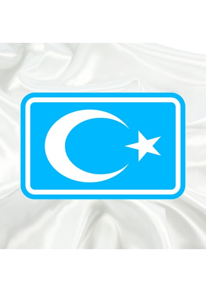 Türkmeneli Bayrağı Pleksi Panjur Arması I Universal Vidalı Oto Panjur Süsü I Araba Panjur Süsü