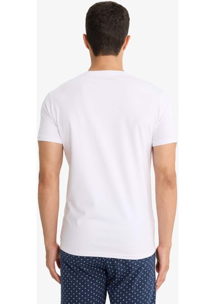 Slim Fit Dar Kesim Bisiklet Yaka Üst D3515AX25WN