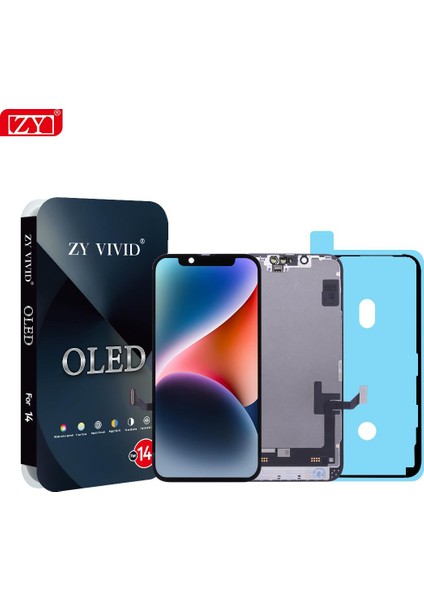 Iphone 14 Zy Vivid OLED LCD Ekran Sıvı Bant Dahil
