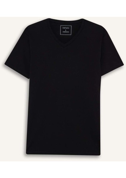 Slim Fit Dar Kesim V Yaka Üst D6187AX25WN