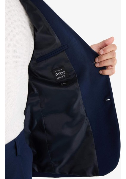 Slim Fit Dar Kesim Düğmeli Blazer Ceket F7575AX25AU