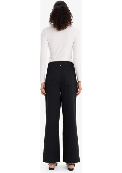 Wide Leg Cepli Yüksek Bel Gabardin Pantolon F1649AX25AU