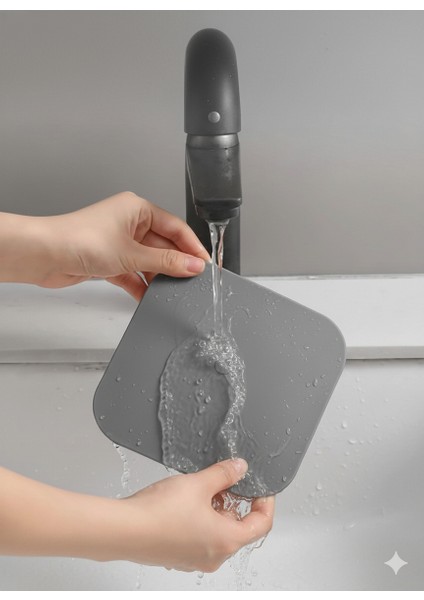 2 Adet Gider Koku Önleyici Giderici Kare Silikon Banyo Mutfak Balkon Lavabo Gider Tıpası Kapağı Gri fırsatları