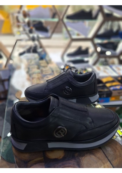 Siyah Deri Su Geçirmez Comfort Mevsimlik-Kışlık Lastikli Erkek Sneaker ayakkabı fiyatları