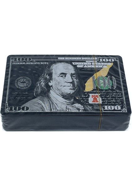 Dolar Baskılı Iskambil Kağıdı Plastik Su Geçirmez Oyun Kağıdı - Siyah modelleri