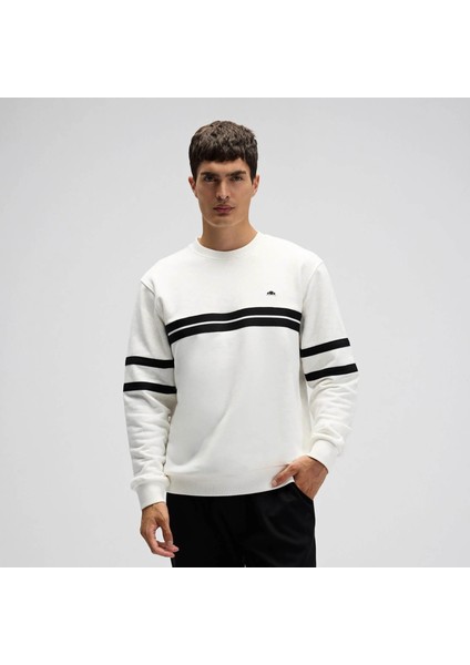 EM618-OF Erkek Sweatshirt - Kırık Beyaz