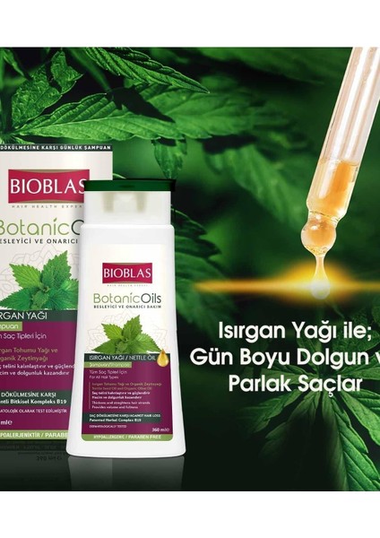 Botanic Oils Isırgan Yağlı Şampuan 360 ml x 2 Adet modelleri