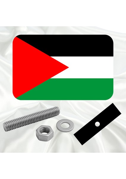 Filistin Bayrağı Pleksi Panjur Arması I Universal Vidalı Oto Panjur Süsü I Araba Panjur Süsü modelleri