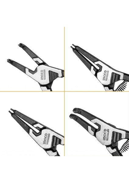 Ingco HCCPS26180 180MM 4'lü Çantalı Segman Pensesi Seti (Düz:iç/dış-Eğri:iç/dış) fırsatları