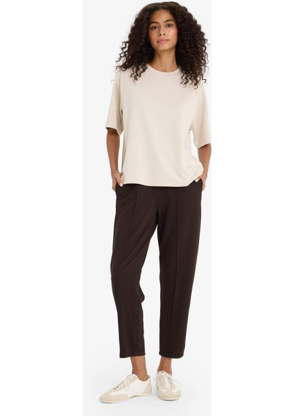 Regular Fit Beli Bağcıklı Cepli Eşofman Altı