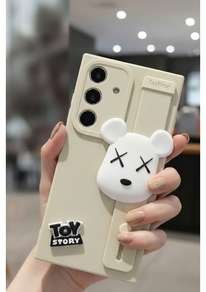 Samsung Galaxy A05S Uyumlu Kılıf Bej Renk 3D Figürlü Darbe Emici Yumuşak Silikon Kapak modelleri